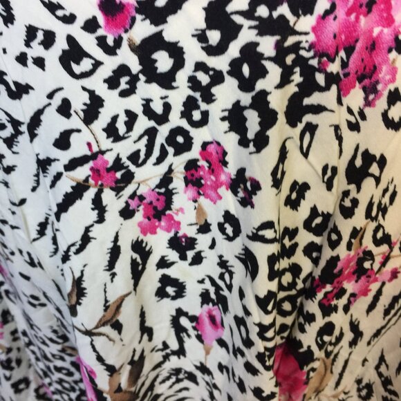 Neeru Kumar Maxi Skirt Sz S Womans White Black Pink Animal Floral Elastic Waist - Picture 11 of 14